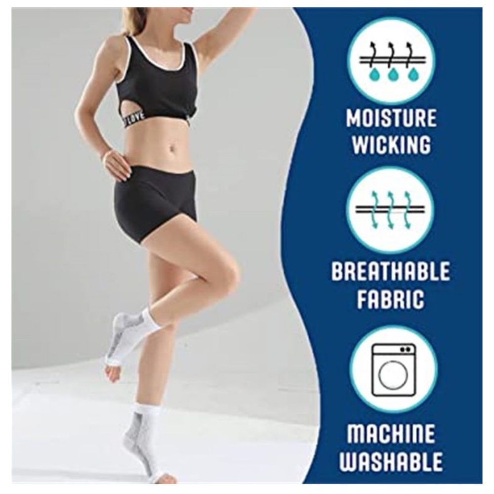 AmRelieve Open-Toe Compression Medical Soothesocks 1-Pair - White - $0 Shipping! - Picture 4 of 5